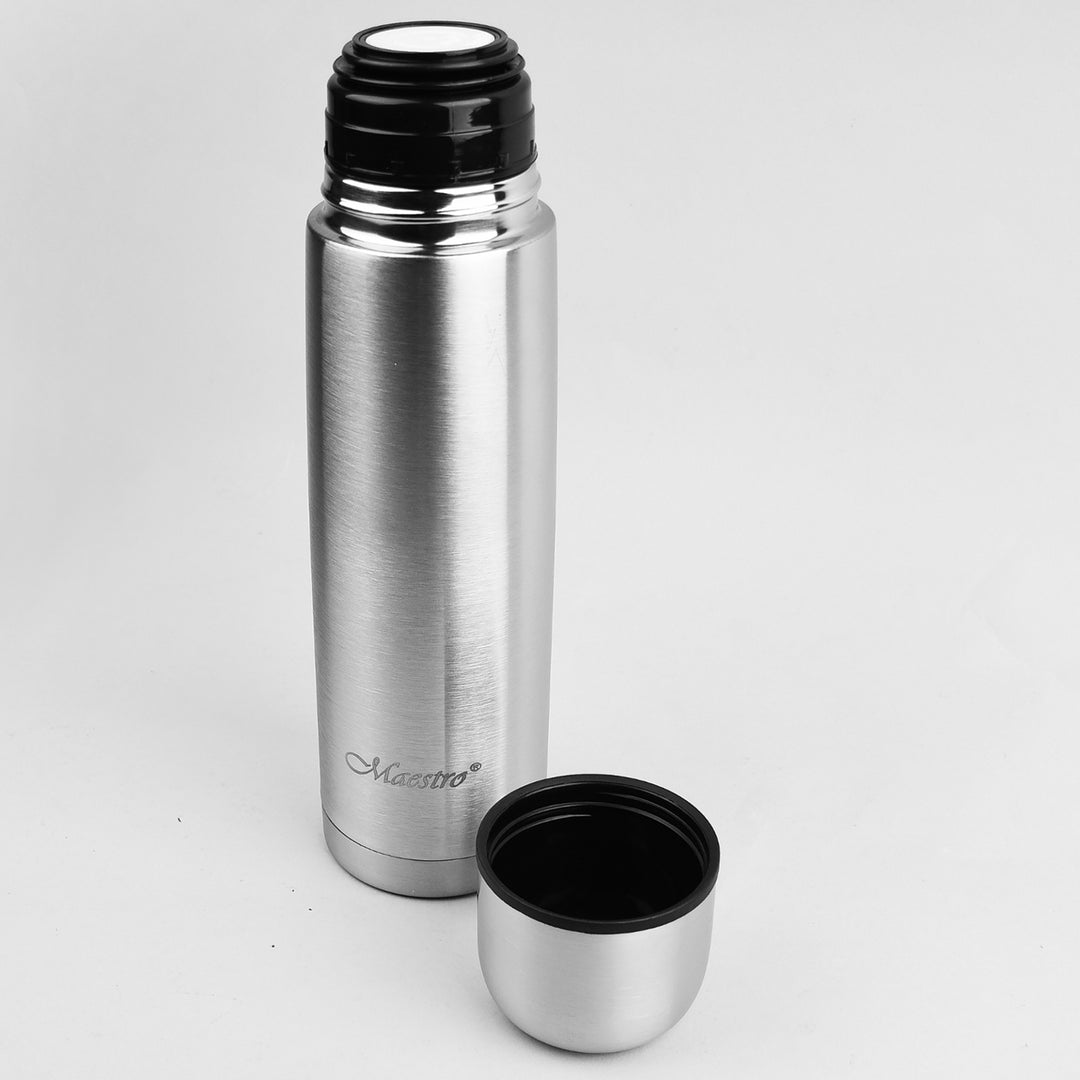 Thermoskanne aus Edelstahl Isolierflasche mit Trinkbecher und Tragetasche für Warm- oder Kaltgetränke (750ml)
