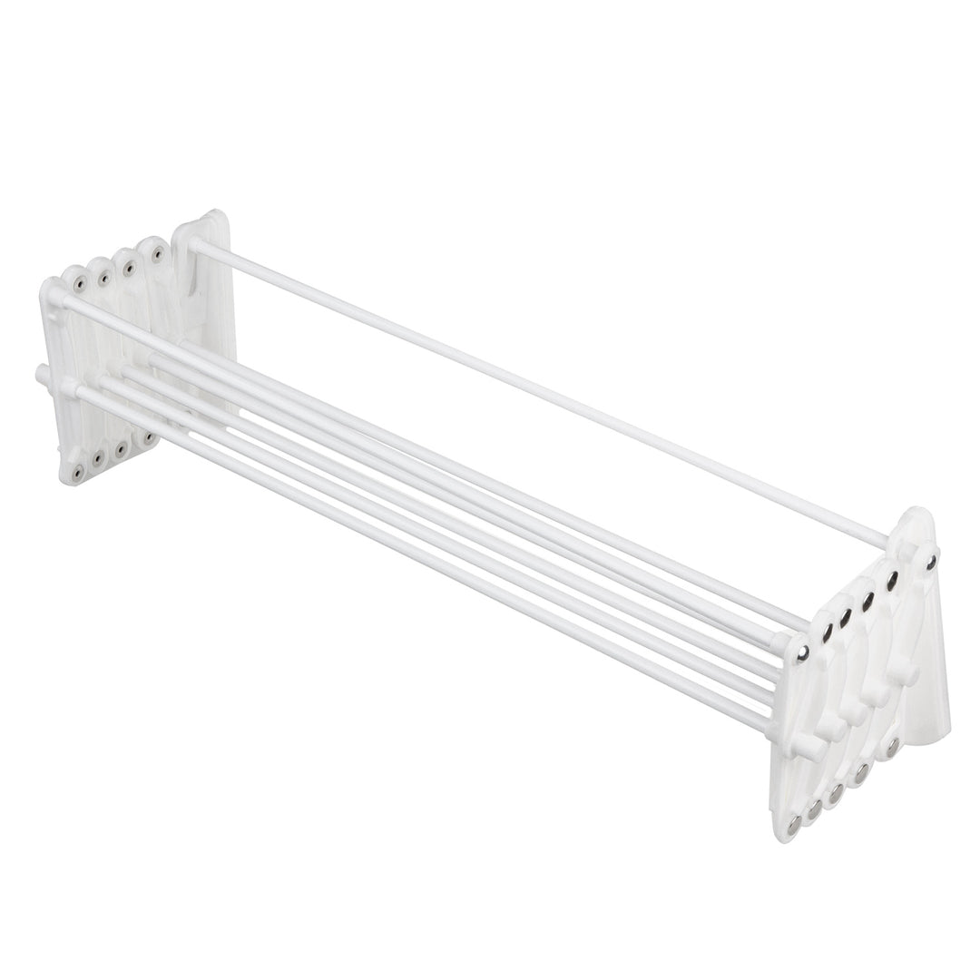 Wandwäschetrockner Teleskop Wäschetrockner für die Wand Akkordeon Trockenständer Wandmontage (60cm, Weiß)
