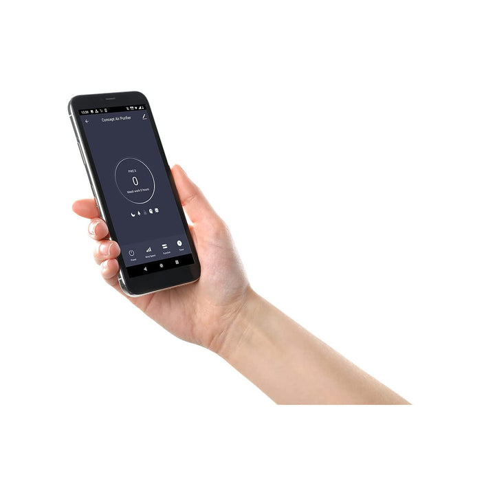 CONCEPT Hausgeräte Perfect Air SMART CA2000 Luftreiniger Raumluftreiniger 320 m3 / h 7-Stufen-Filtration HEPA-13 Staubfilter Ionisator Kohlefilter 99.9% Mobile App, schwarz