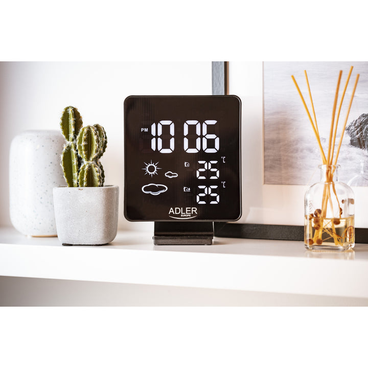 Wetterstation mit Außensensor ADLER AD 1176 Weiße Digitalanzeige