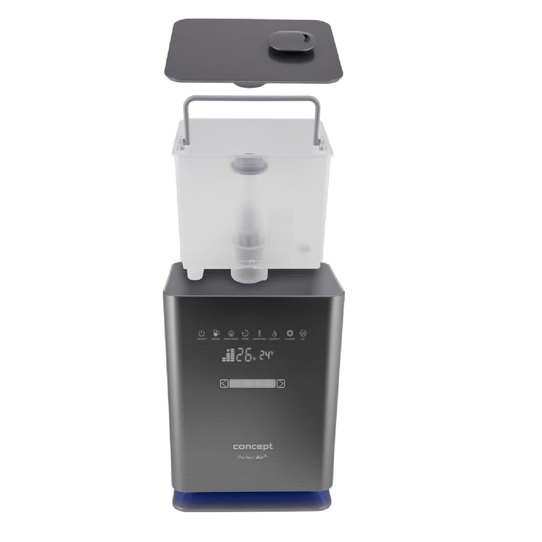 Luftbefeuchter für Räume bis zu 50 m2 UV Lampe UVC LED Display Wi-Fi Timer Automatische Feuchtigkeitskontrolle