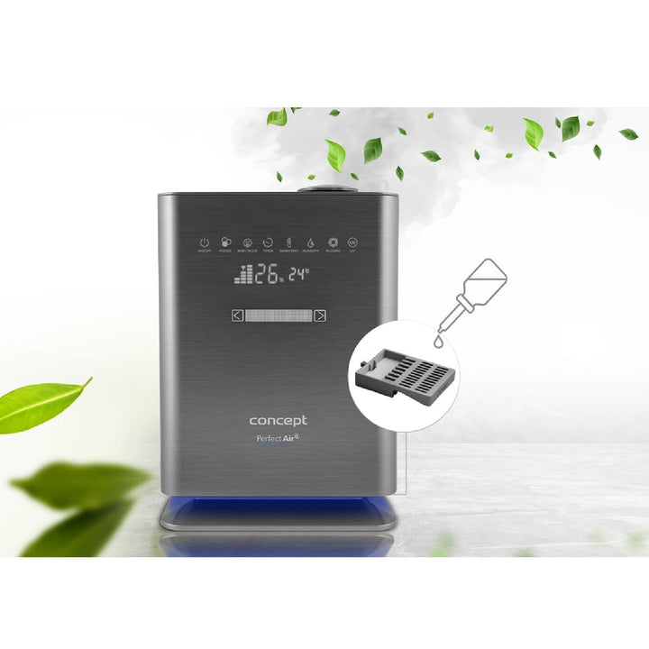 Luftbefeuchter für Räume bis zu 50 m2 UV Lampe UVC LED Display Wi-Fi Timer Automatische Feuchtigkeitskontrolle