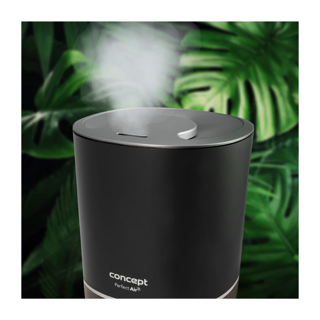 Perfect Air Luftbefeuchter Aromatherapie Diffusor 4 Liter 3 Stufen der Dampfintensität Geeignet für Räume bis 30 m2 (Schwarz)