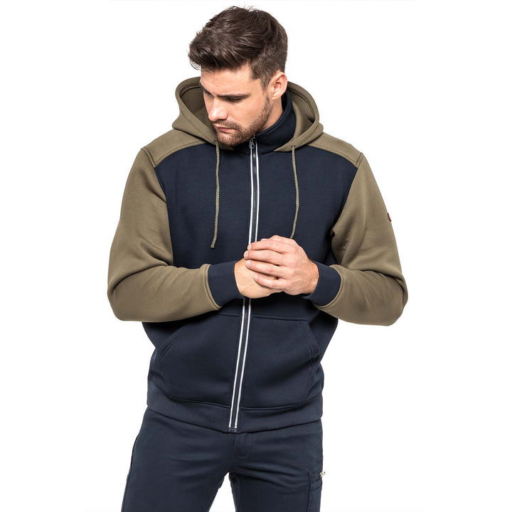 Schaumstoff-Arbeitsjacke HELBOS AVACORE, marineblau/oliv, Größe: XXXL, 3XL