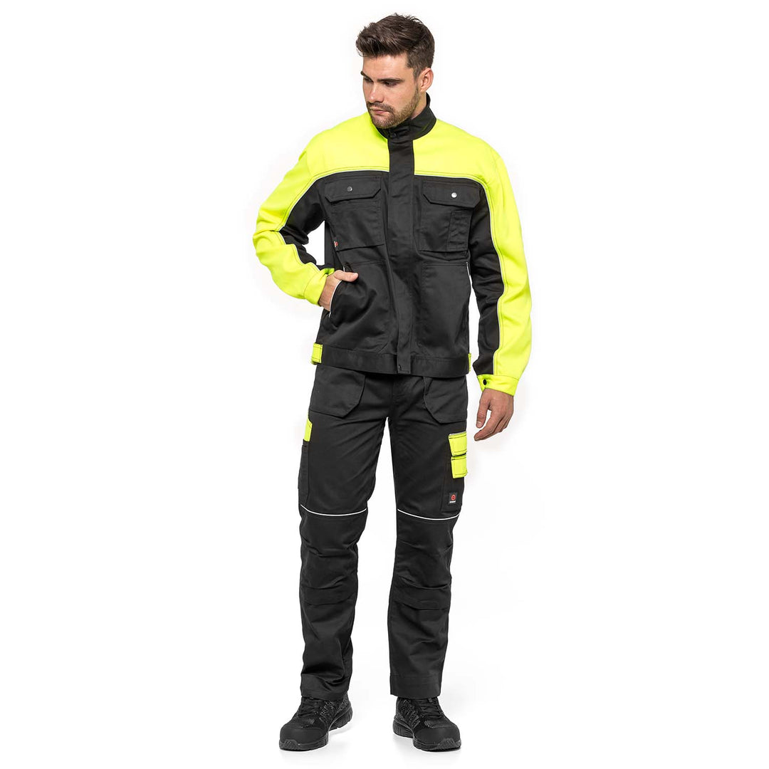 Arbeitsjacke mit Reflektierenden Elementen Reißverschluss und Klettverschluss 60% Baumwolle/ 40% Polyester 114-118_58