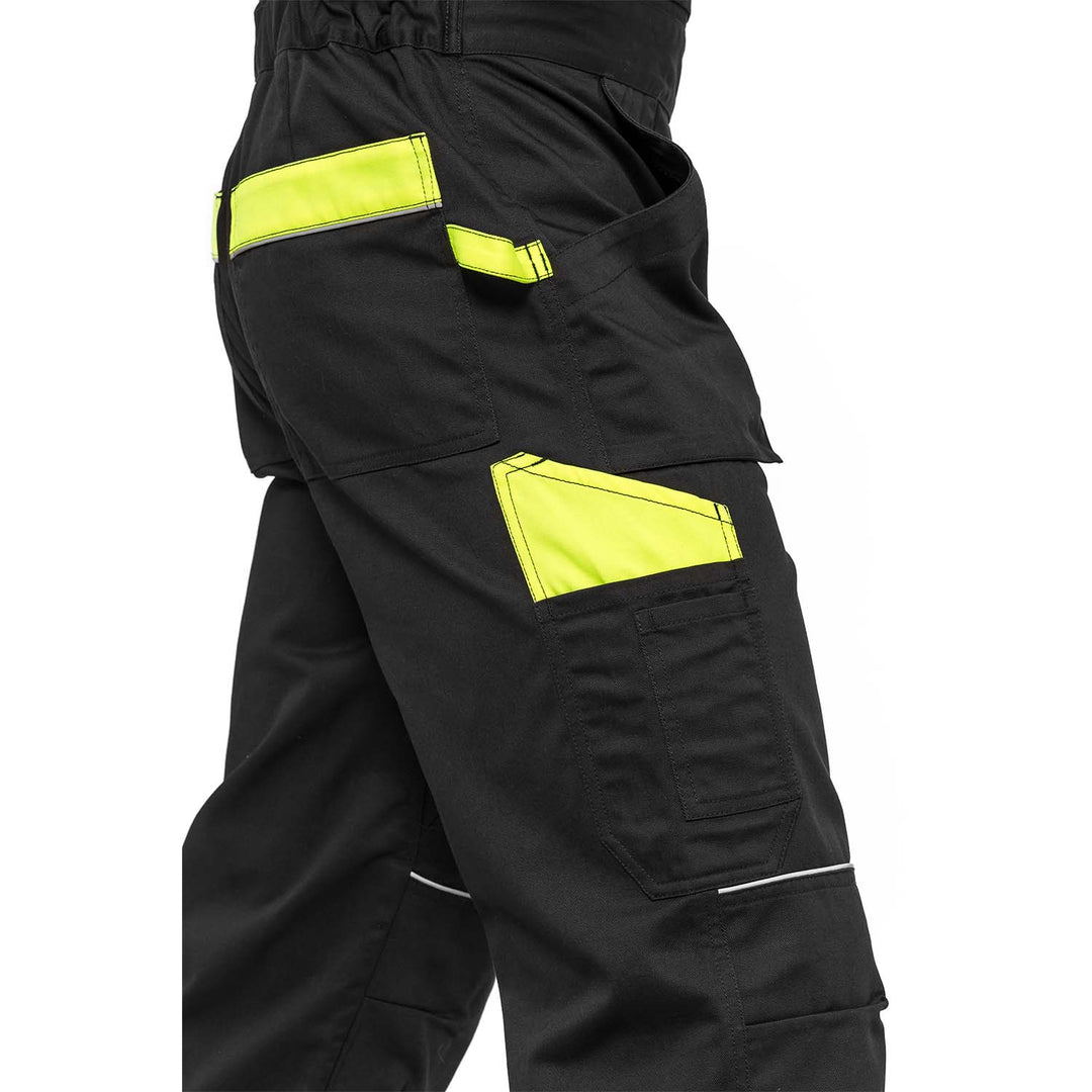 Overall Latzhose HELIOS AVACORE in schwarz/gelb, Größe 58