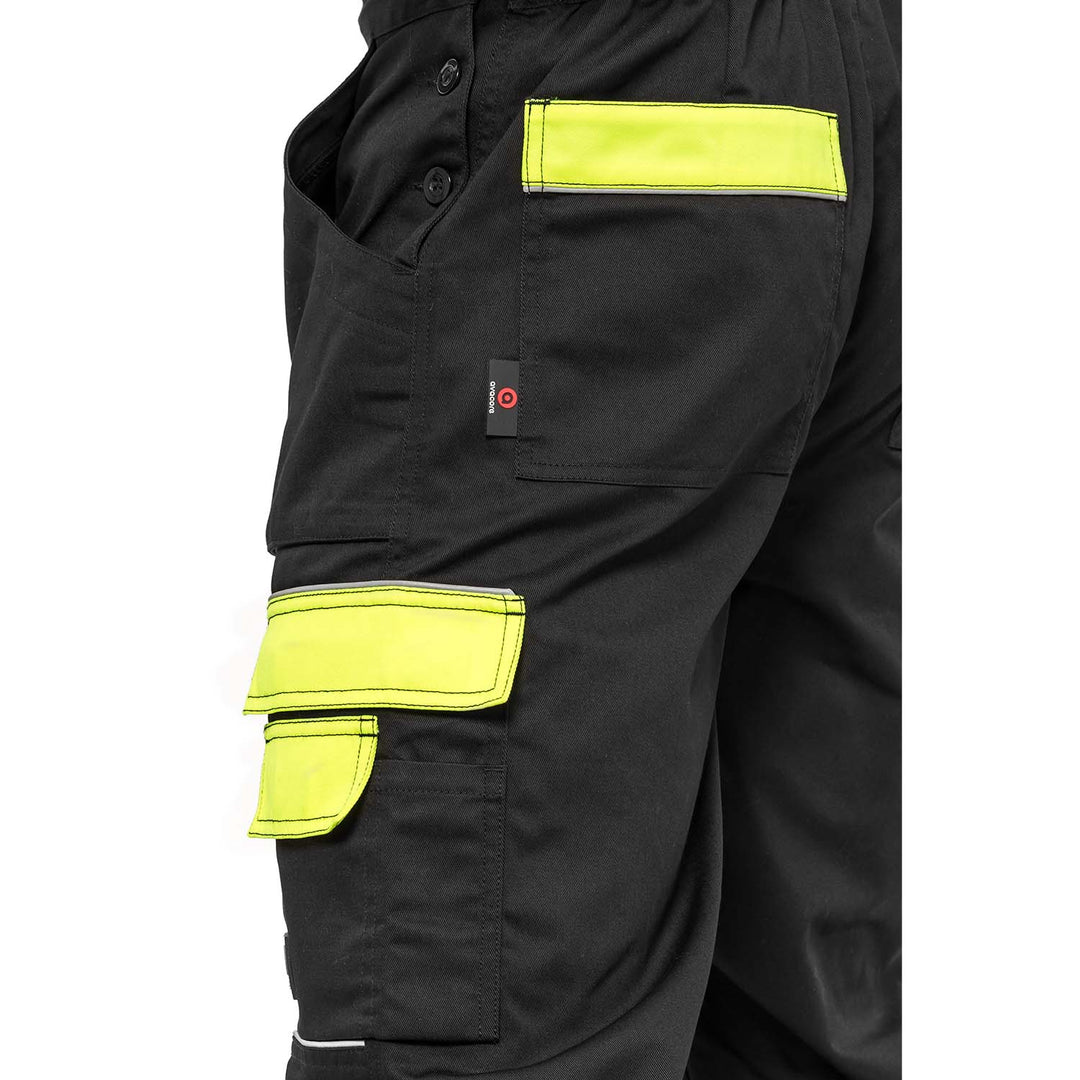 Overall Latzhose HELIOS AVACORE in schwarz/gelb, Größe 58