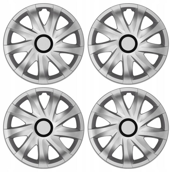 Radkappen Radzierblenden Radblenden - 4 Stück Komplettset - NRM Kando - Silber - 16" Zoll