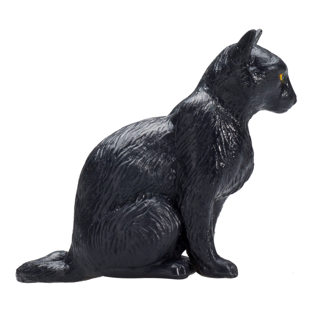 Animal Planet Tierfifur Spielfigur -  Schwarze Katze Figur –   4,5 cm x 3 cm x 4 cm - detailgetreu u. handbemalt - qualitativ u. Sicher