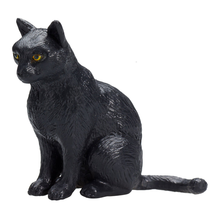 Animal Planet Tierfifur Spielfigur -  Schwarze Katze Figur –   4,5 cm x 3 cm x 4 cm - detailgetreu u. handbemalt - qualitativ u. Sicher