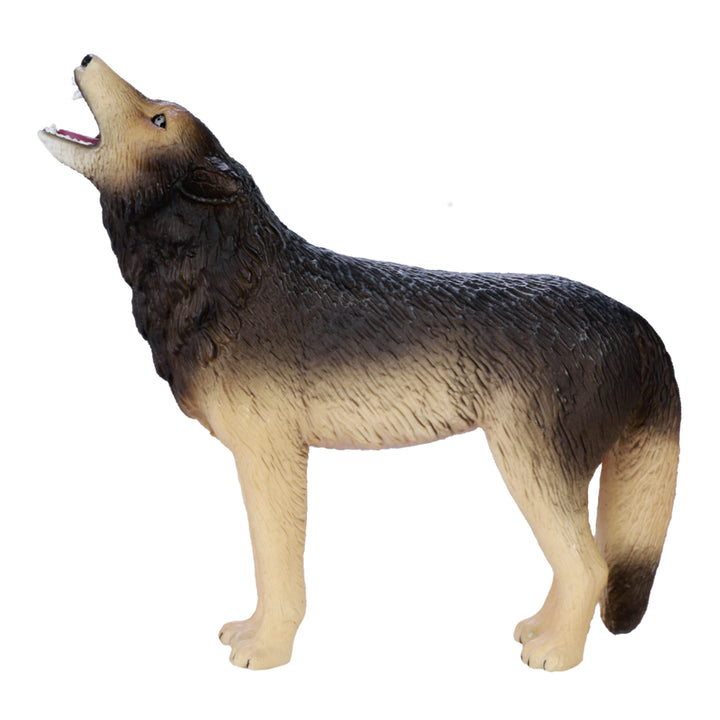 Animal Planet Tierfifur Spielfigur - Heulender Wolf Figur, Animal Planet, 8 cm x 3 cm x 8 cm - detailgetreu u. handbemalt - qualitativ u. Sicher