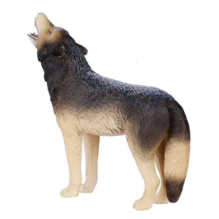 Animal Planet Tierfifur Spielfigur - Heulender Wolf Figur, Animal Planet, 8 cm x 3 cm x 8 cm - detailgetreu u. handbemalt - qualitativ u. Sicher