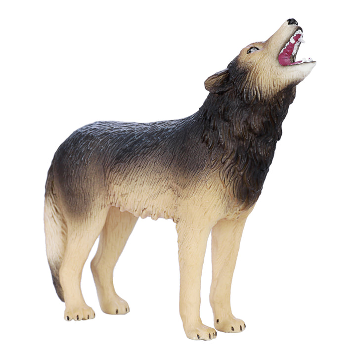 Animal Planet Tierfifur Spielfigur - Heulender Wolf Figur, Animal Planet, 8 cm x 3 cm x 8 cm - detailgetreu u. handbemalt - qualitativ u. Sicher