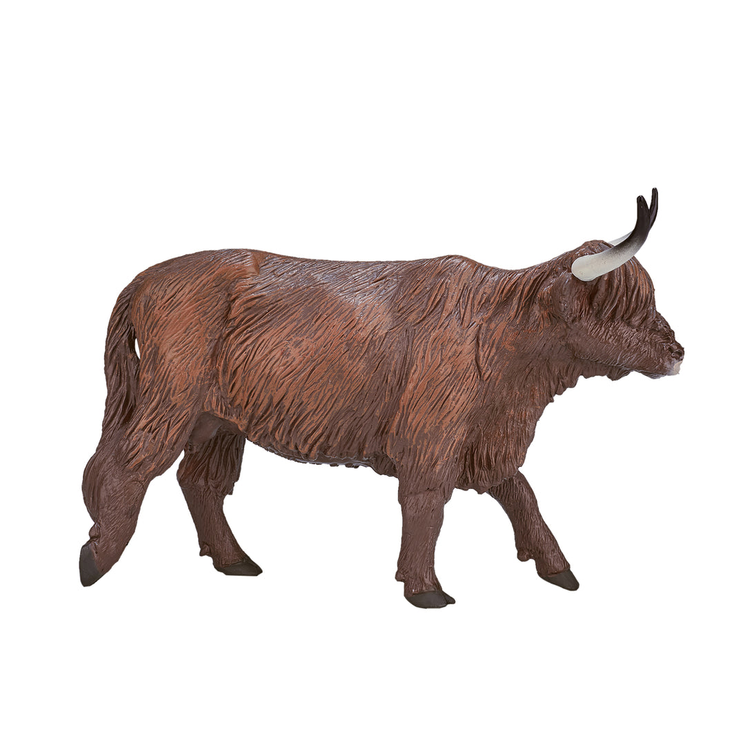 Animal Planet Tierfifur Spielfigur - Schottisches Hochlandrind Figur –  13,5 cm x 8 cm- detailgetreu u. handbemalt - qualitativ u. Sicher