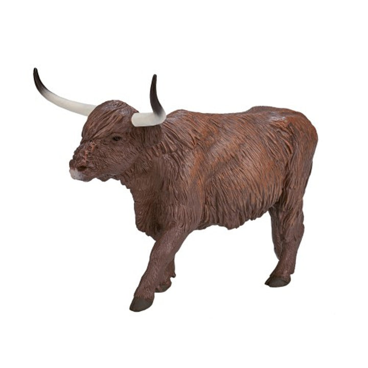 Animal Planet Tierfifur Spielfigur - Schottisches Hochlandrind Figur –  13,5 cm x 8 cm- detailgetreu u. handbemalt - qualitativ u. Sicher