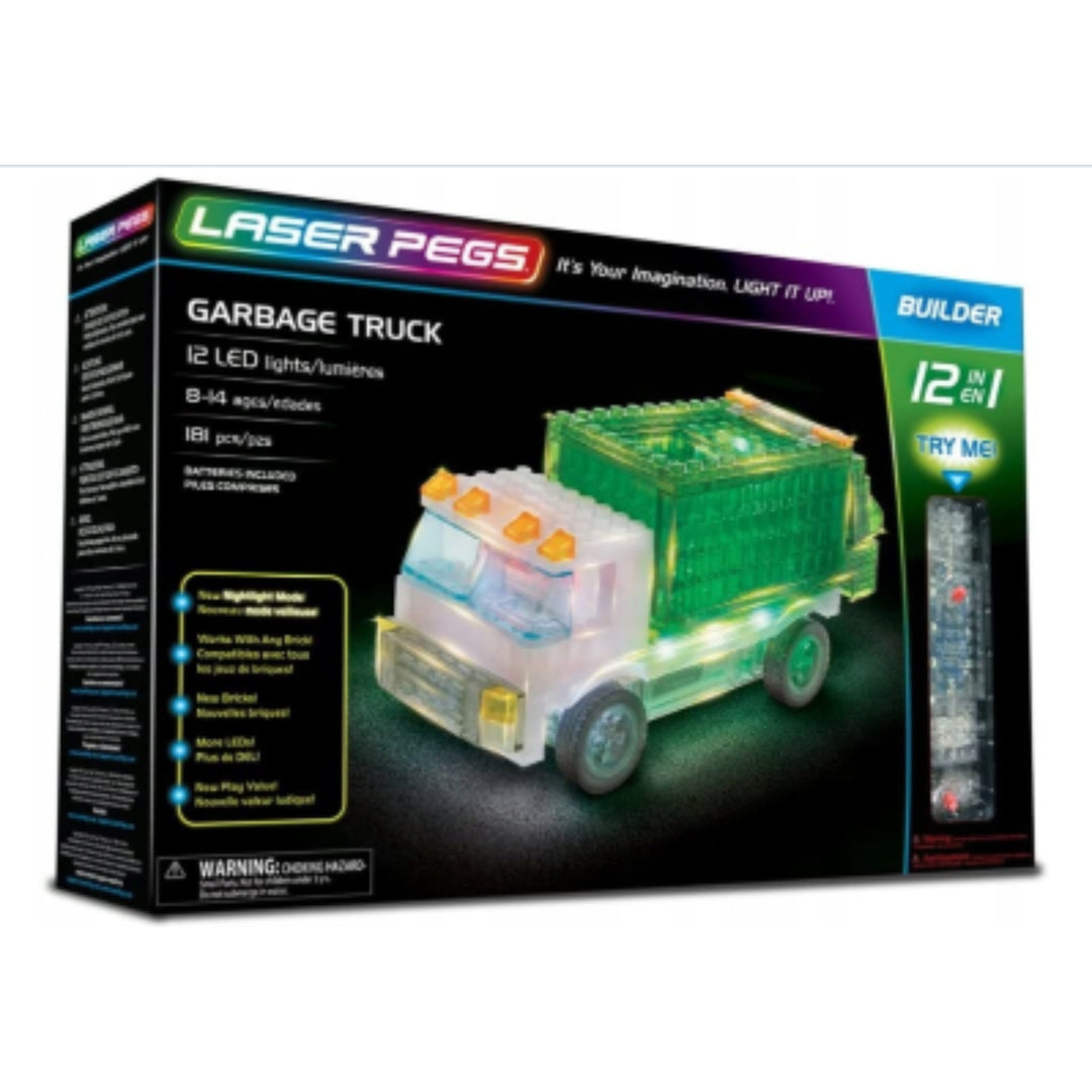 Recycling Fahrzeuge 12 Modelle Laser Pegs LED bricks