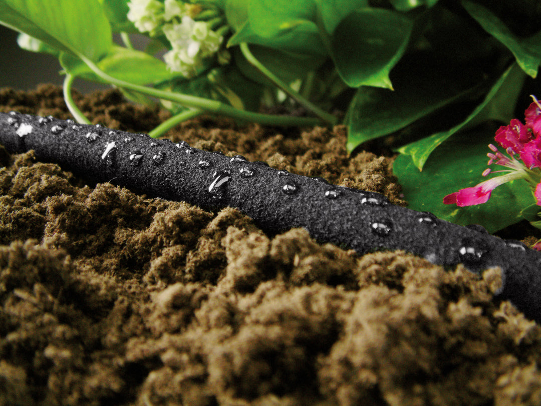 Drip Tropfschlauch Perlschlauch Verflüssingungsschlauch Bewässerungsschlauch für Sparsame und Präzise Bewässerung (1/2" 22,5m)