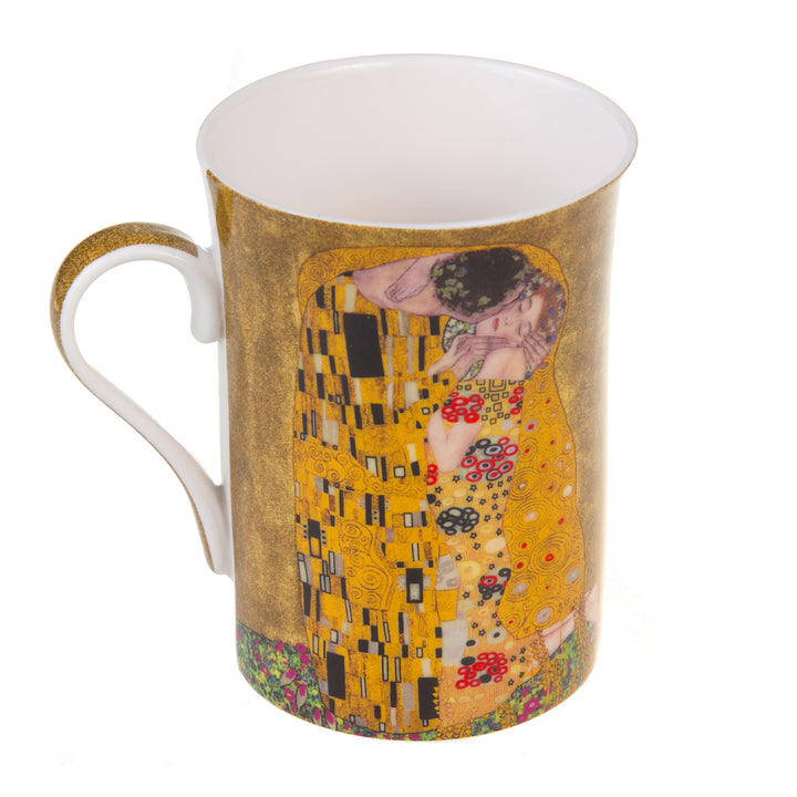 Kaffebecher Porzellanbecher Becher Der Kuss von Gustav Klimt Geschenkidee Porzellan 250ml