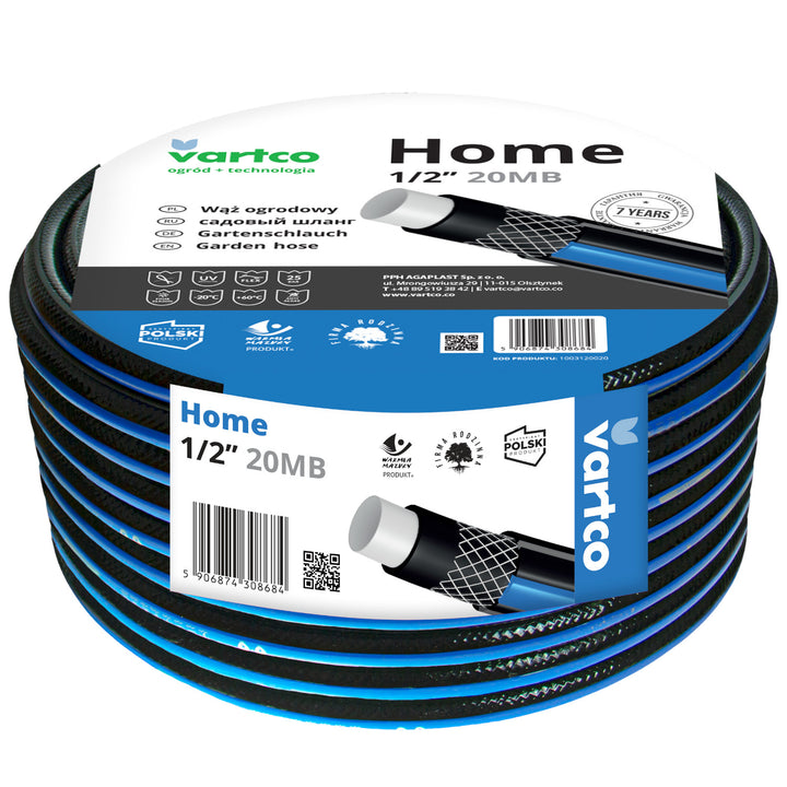 4-lagiger Wasserschlauch Gartenschlauch Schlauch Gartenbewässerung Flexibel Flexischlauch Polyester-Kreuzgeflecht UV-beständig 25 Bar   1/2" 20m