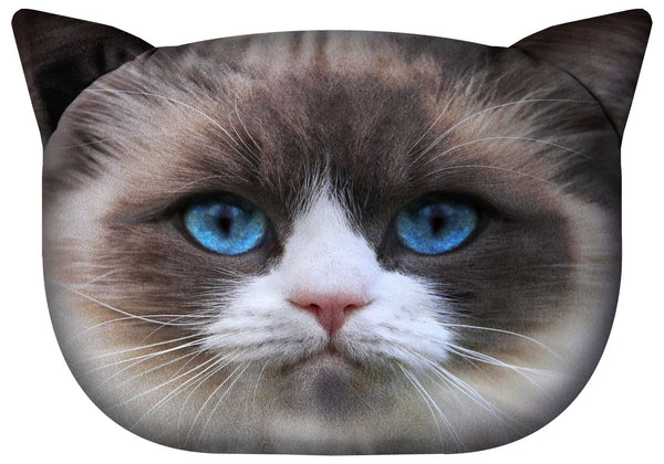 Knuddeliges Designer Kissen mit Katzen-Motiv Katzenkissen Dekokissen Zierkissen mit verdecktem Reißverschluss und Füllkissen Daisy