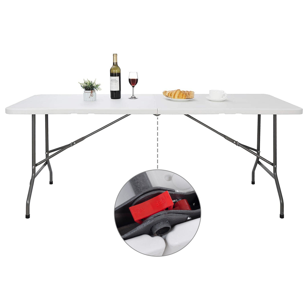 Klapptisch Falttisch Camping Tisch Campingtisch Gartentisch Buffettisch mit Traggriff 180x74x74cm max. 200kg