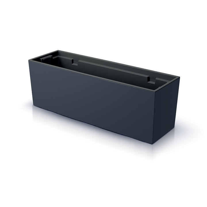 Urbi Case Blumenkasten mit Innentopf für Innen- und Außenbereich Rechteckig Blumentopf UV-beständig (580x180x195mm, Anthrazit)