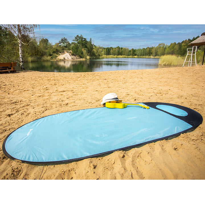 Stranddecke Picknickdecke 180x80cm Strandmatte Outdoor Decke Wasserdicht Faltbar Tragbar Blau