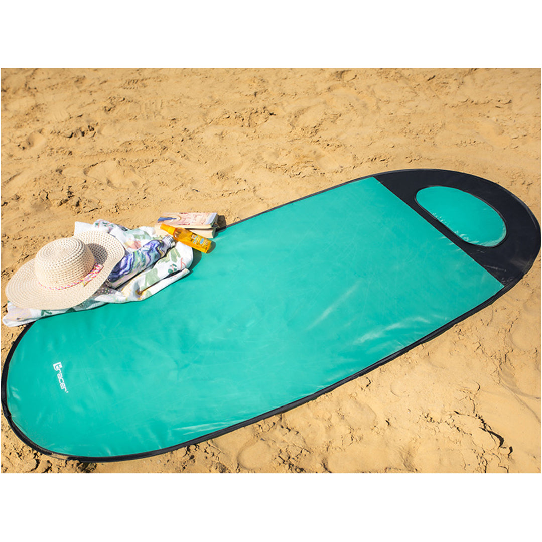 Stranddecke Picknickdecke 180x80cm Strandmatte Outdoor Decke Wasserdicht Faltbar Tragbar Minze