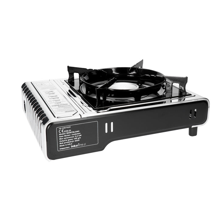 Gaskocher 2,2kW mit Gasherdkreuz  Campingkocher Gasverbrauch 160 g/h Piezozündung