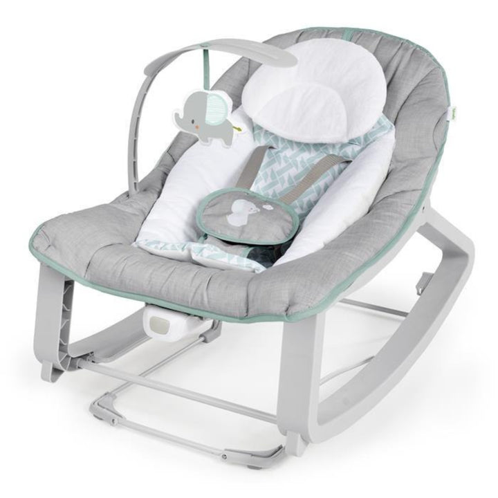 Babyschaukel Babywippe Babystuhl Ingenuity 3in1 Keep Cosy Vibrationen Liegeposition bis 18kg Grau