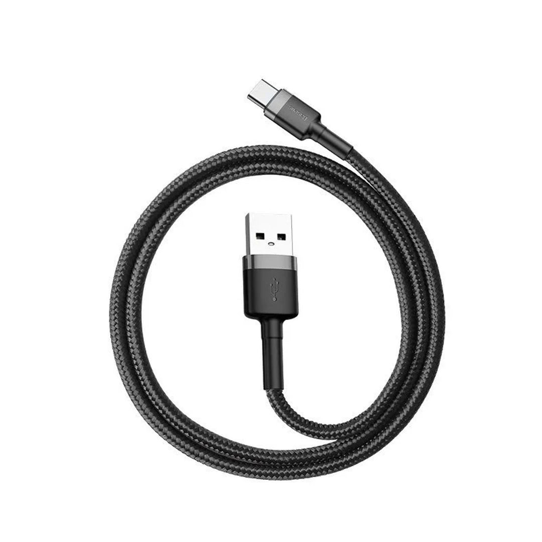 USB - USB-C Kabel 3m Baseus Cafule CATKLF-UG1 Quick Charge 2A Kabel für schnelles Laden