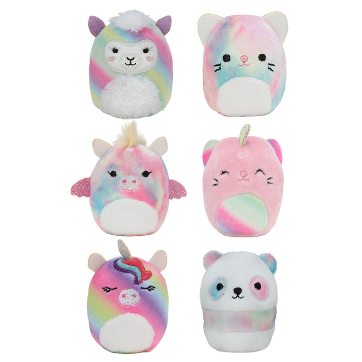 Set von 6 Squishville Rainbow Dream Squad Maskottchen Teddybär