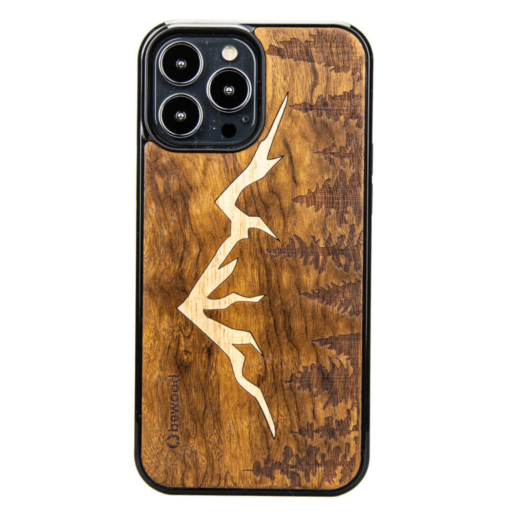 HOLZETUI IPHONE 13 PRO MAX IMBUIA BERGE HOHE QUALITÄT