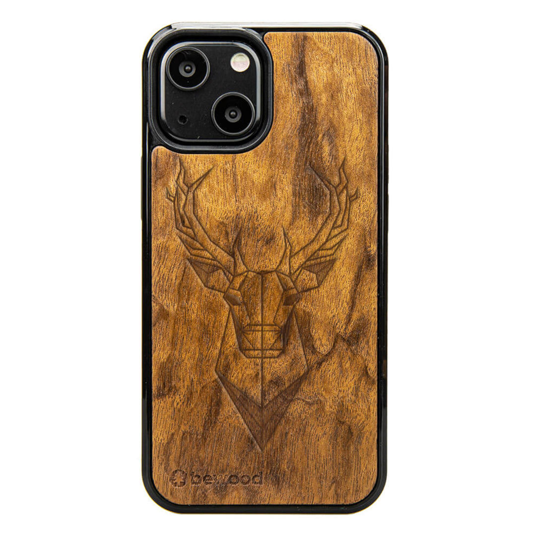 HOLZETUI IPHONE 13 MINI HIRSCH IMBUIA HOHE QUALITÄT