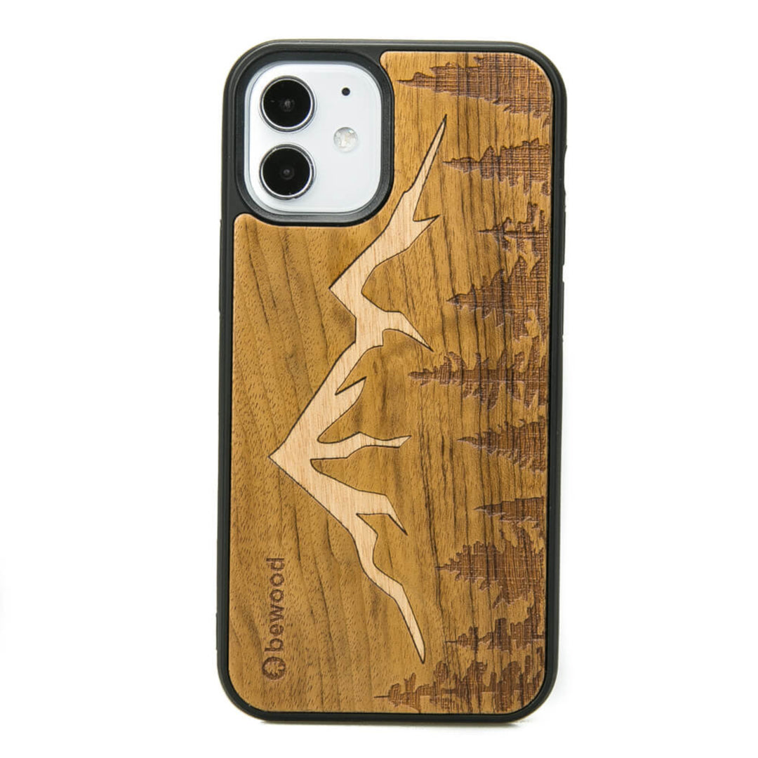 HOLZETUI IPHONE 12 MINI IMBUIA BERGE HOHE QUALITÄT