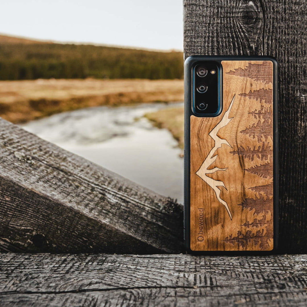 HOLZETUI IPHONE 12 MINI IMBUIA BERGE HOHE QUALITÄT
