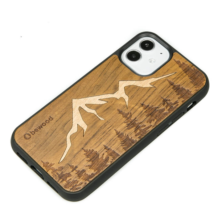 HOLZETUI IPHONE 12 MINI IMBUIA BERGE HOHE QUALITÄT