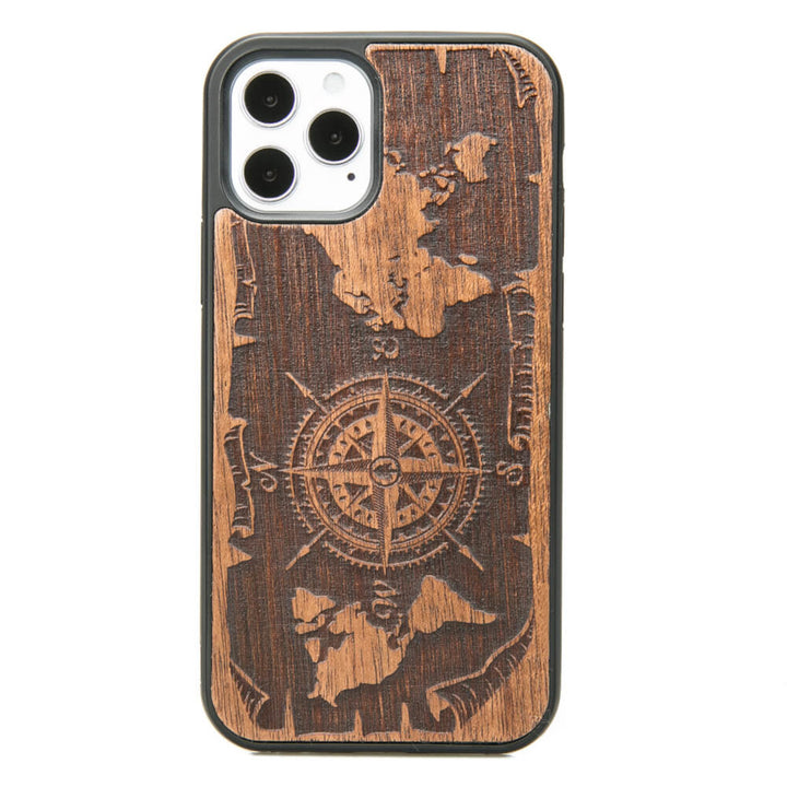HOLZETUI IPHONE 12 / 12 PRO WIND ROSE MERBAU