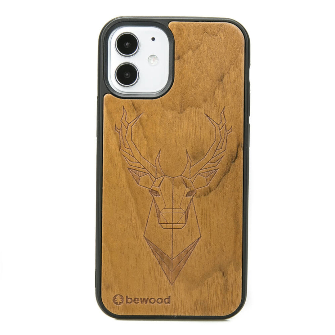 HOLZETUI IPHONE 12 MINI HIRSCH IMBUIA HOHE QUALITÄT
