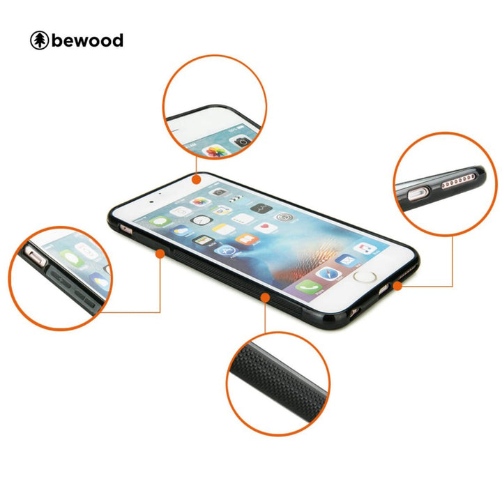 Bewood Handyhülle Holzetui Kompatibel mit Samsung Galaxy S22 Ultra Schutzhülle Hergestellt aus Naturholz Handwerkliche Präzision (Hirsch/Imbuia)