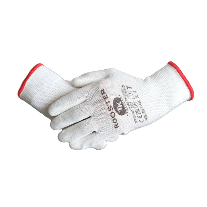 ROOSTER 12 paar Polyurethan-Handschuhe Arbeitshandschuhe  Größe 6