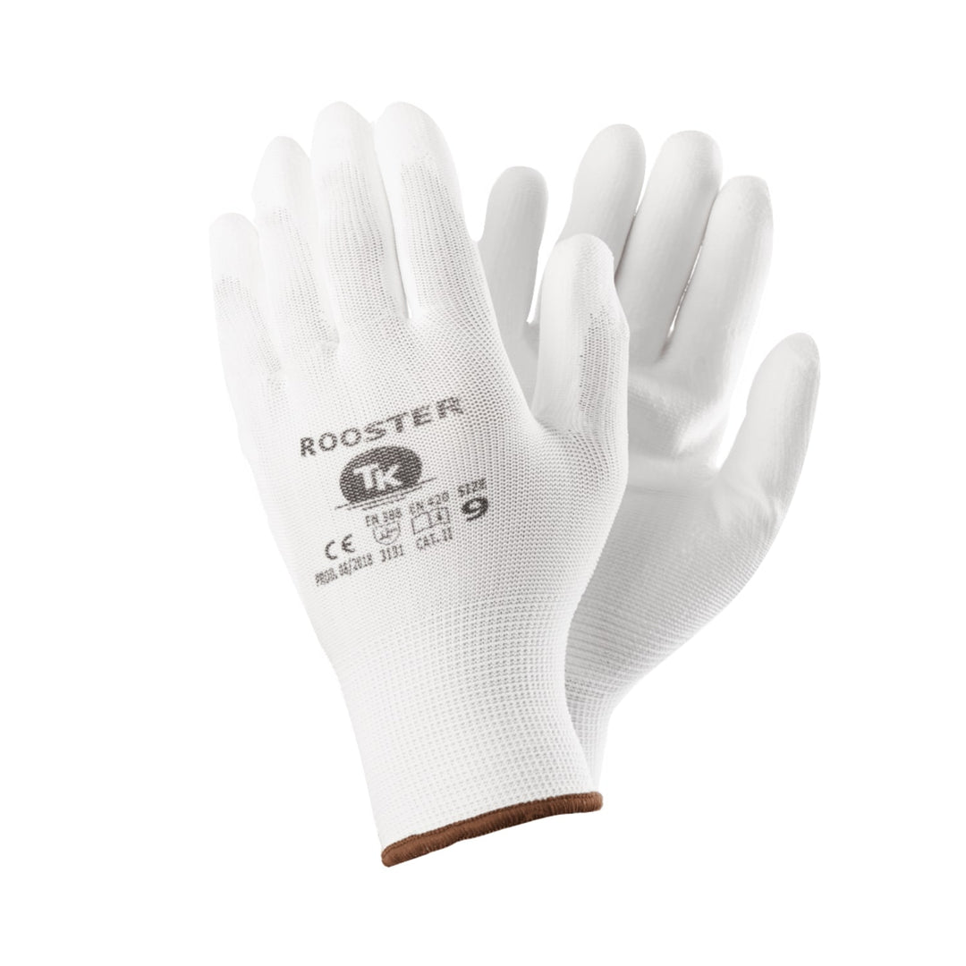 ROOSTER 12 paar Polyurethan-Handschuhe Arbeitshandschuhe  Größe 9