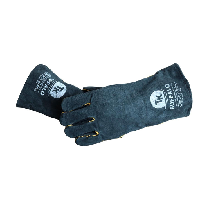 SCHWEISSERHANDSCHUHE LANG SCHWARZ VOLLLEDER R. 10 (12 PAAR)