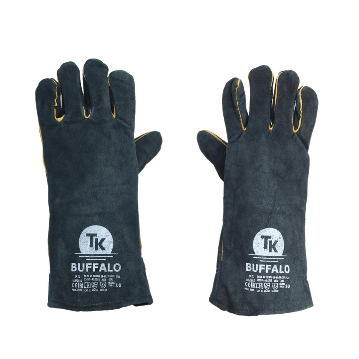 SCHWEISSERHANDSCHUHE LANG SCHWARZ VOLLLEDER R. 10 (12 PAAR)