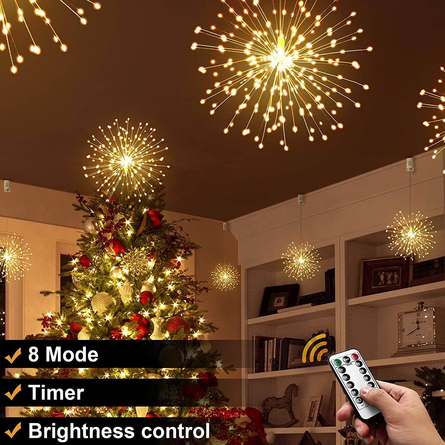 3D LED Stern Feuerwerk hängend dekorative – LED DE Licht Starburst Euroelectronics hängende