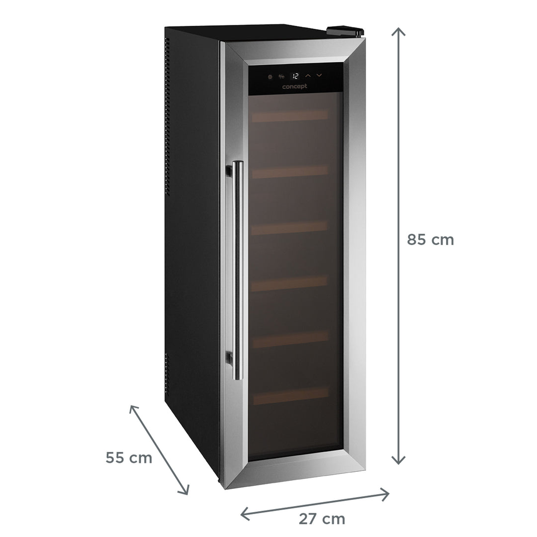 Weinkühlschrank Weinkühler Getränkekühlschrank 12-18°C 55 W 46 l