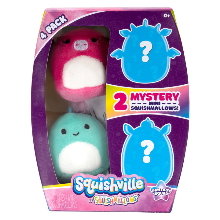 Set von 4 Squishville Fantasy Squad Maskottchen- Mini Squishmallows