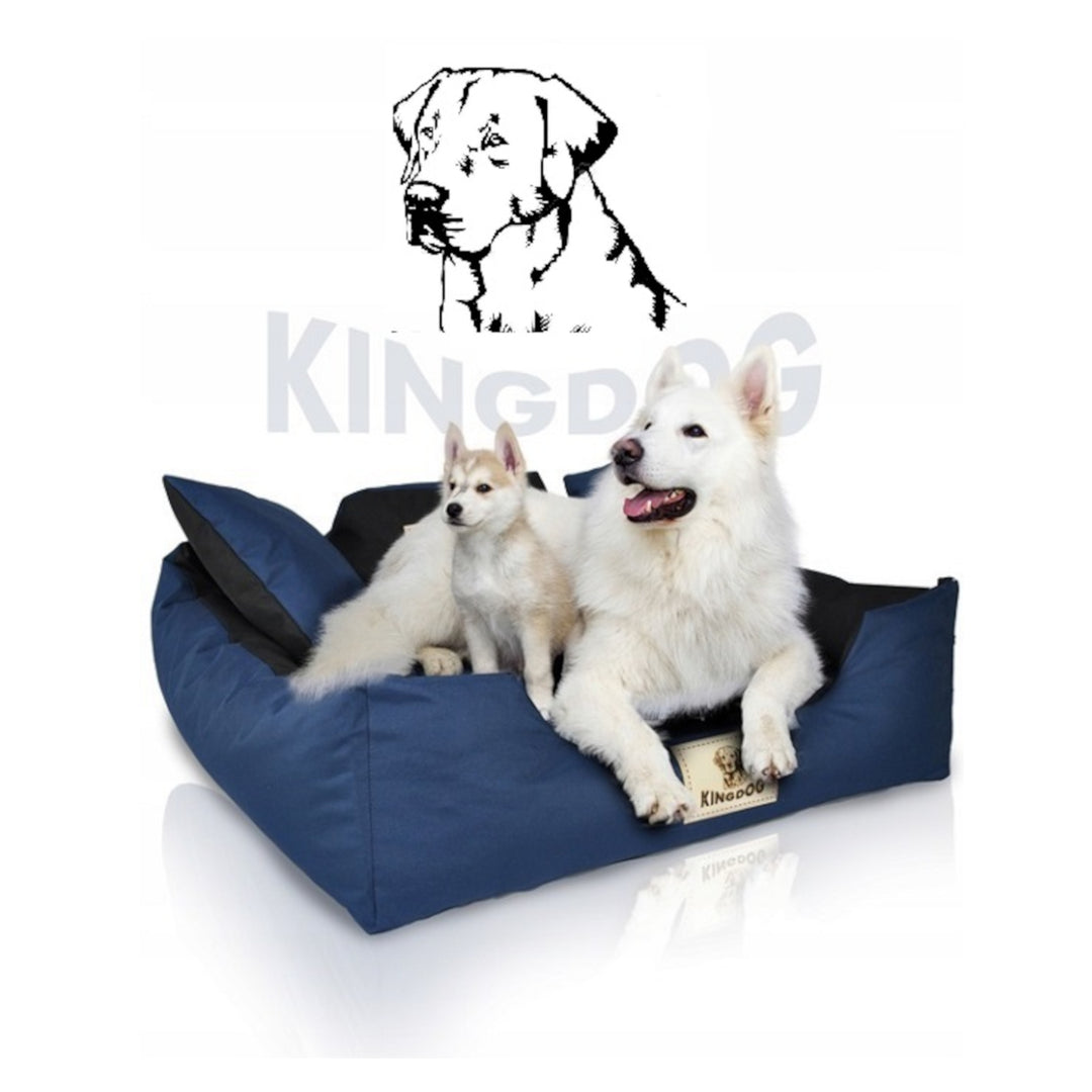 Großes Hunde- und Katzenbett 75 x 65 Dunkelgrau - Kingdog Größe M