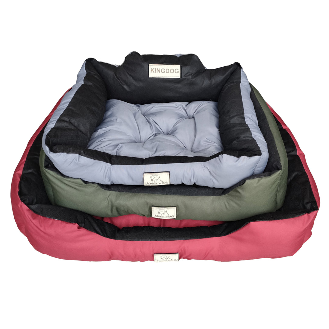 Großes Hunde-, Katzenbett 115 x 95 Blau - Kingdog Größe XL