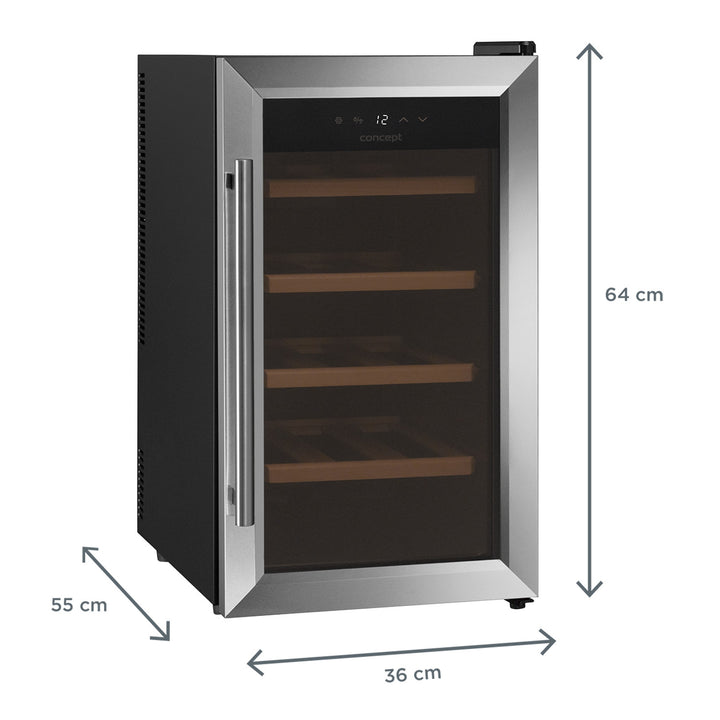 Weinkühlschrank Freistehend Weinkühler VTE7015 Concept 15 Flaschen 48L